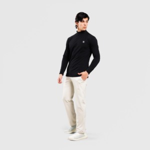 Camiseta de Invierno Alpha Slim Fit, Tejido Ecológico, Transpirable e Impermeable, con Estampado, Talla XL-Negro - Product Image 1