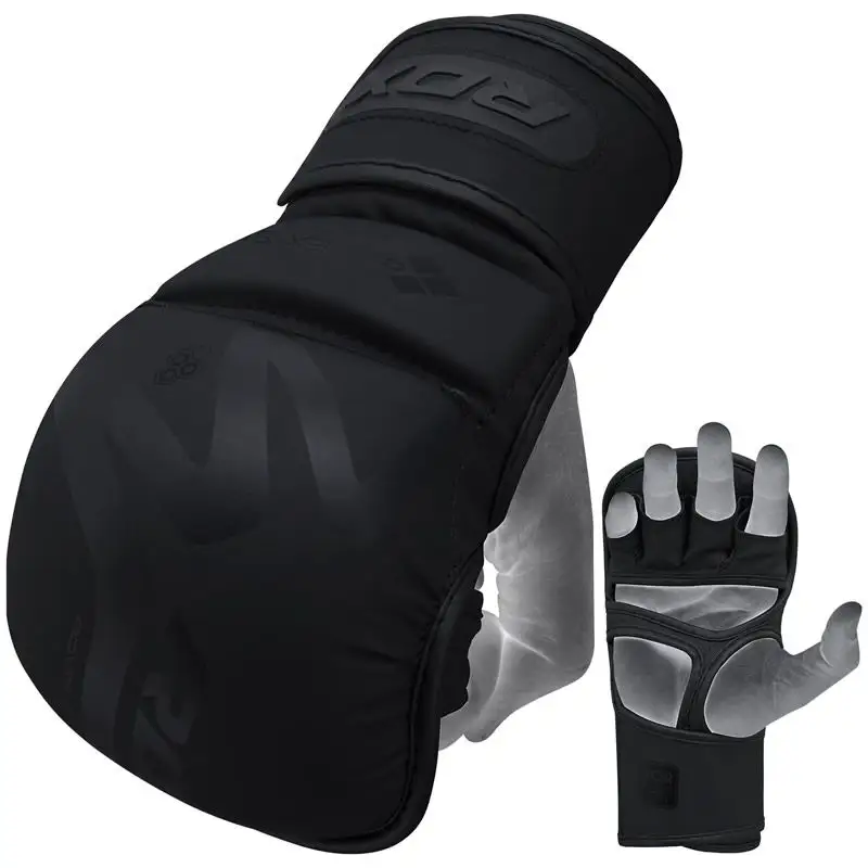 Gants de boxe personnalisés, demi-doigt de combat MMA gants de boxe MMA gants de grattage avec la meilleure Protection des articulations