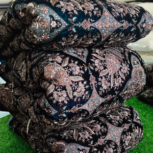 Tissu en velours haut de gamme avec paillettes et broderie jacquard pour robes de soirée élégantes tenues de cérémonie et robes de soirée glamour - Product Image 1