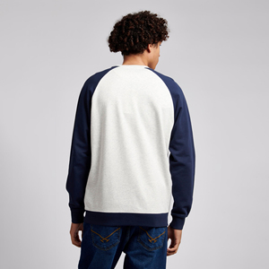 Suéter de Cuello Redondo al por Mayor, Personalizado OEM, Hombros Caídos, 100% Algodón, Corte Regular, Estilo Pullover, 1/4, para Hombre, Lavado a la Piedra, Bordado en la Parte Delantera - Product Image 2