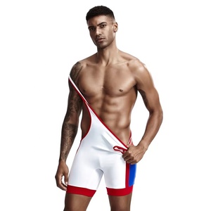 <b>Men's</b> Custom Logo Breathable Quick Dry Wrestling Singlet One Piece <b>Sauna</b> Body <b>Suit</b> for Workout Training - Product Image 1