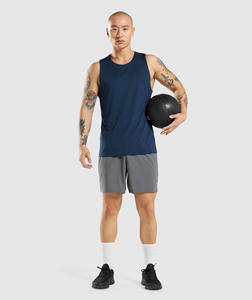 Débardeur d'entraînement en polyester de haute qualité pour hommes, personnalisé, nouveau design, haut d'entraînement de fitness décontracté, col tricoté respirant - Product Image 5
