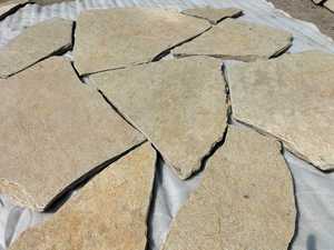 แผ่นปูพื้นหินปูนสีเหลืองแบบแหวกแนวตามธรรมชาติทนทานทางเดินในสวนและผนังด้านนอก - Product Image 4