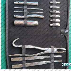 Ensemble d'extracteurs dentaires Burgess Wolf pour chevaux, grand modèle, en acier inoxydable, tous les outils de dentisterie vétérinaire disponibles - Product Image 2