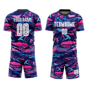 Maillot de football unisexe en polyester respirant à manches courtes avec motif personnalisé par transfert thermique – Tenue de sport 100 % polyester - Product Image 1