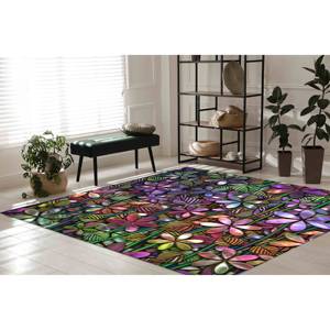 Tapis imprimé d'art floral coloré - Moderne, cadeau personnalisé, avec tapis à poils doux - Product Image 5