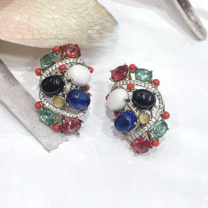 Impresionantes Pendientes de Diseño Moderno Chapados en Oro de la Mejor Calidad, Colección de Joyería para Bodas y Fiestas para Mujeres y Niñas - Product Image 3