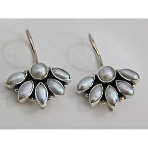 925 <b>Sterling</b> <b>Silver</b> Freshwater Pearl Earrings Handmade Natural Gemstone Jewelry for Weddings New Freshwater Pearl Ear <b>Studs</b> Gift - Product Image 3