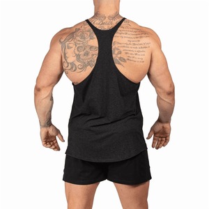 Camisetas sin mangas de gimnasio para hombres al por mayor poliéster transpirable que absorbe la humedad para entrenamiento - Product Image 2
