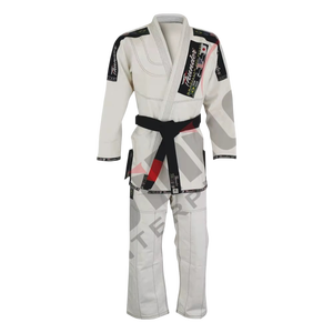 Kimono de Jiu-Jitsu brésilien sur mesure de haute qualité 2025 avec logo personnalisé, blanc, avec des motifs et des patchs - Product Image 1