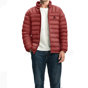 Veste matelassée pour homme en polyester avec logo personnalisé en gros, imperméable, logo frontal, utilisation en extérieur - Product Image 3