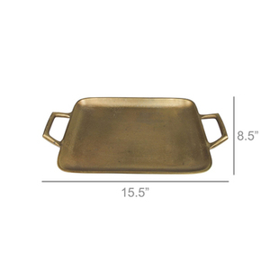 Premium Brass Gold Plated Metal Food Serving <b>Tray</b> Customized Shape <b>Large</b> Size Elegant Server Ideal For Home Use And Events - Product Image 5