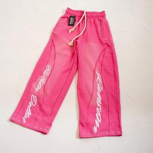 Chándal de algodón pesado con cremallera, estampado de pantalla personalizado, sudadera con capucha y pantalones de chándal informales para hombre, conjunto 2025 - Product Image 4