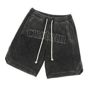 2025 nouveauté meilleur Style Top qualité hommes lavage à l'acide Shorts Se gros respirant taille normale hommes ensemble court - Product Image 2