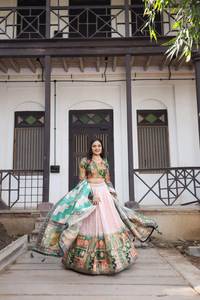NUEVO DISEÑADOR LEHENGA FANRIC RAYON IMPRESO SEDA LEHENGA CON DISEÑO IMPRESO LISO - Product Image 6