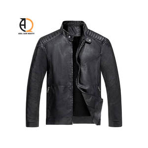 Chaqueta de Cuero PU para Hombre, Primavera y Otoño, Nueva, Lavada, Delgada, Estilo Motociclista - Product Image 1