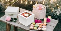 Grandes boîtes à gâteaux en carton à dessert blanc avec fenêtre dossiers et couvercles de boulangerie jetables pour l'impression de gâteaux en relief