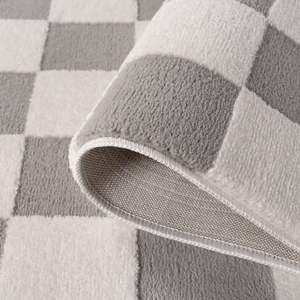 Modern Jute Rectangular Checkerboard <b>Rug</b> for Living Room Hallway <b>Bedside</b> - Product Image 4