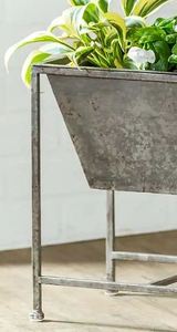 Maceta grande Rectangular de Metal hecha a mano al por mayor para decoración del hogar interior al aire libre - Product Image 2