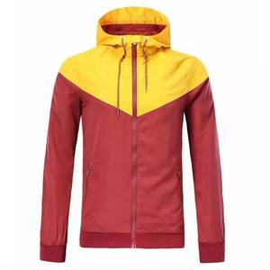 Vêtements de pluie en plein air vestes imperméables jaune et rouge bloc couleur prix de gros 100% coton nylon haute rue hommes veste d'hiver - Product Image 1