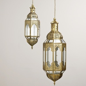 Elegante FAROL DE METAL marroquí con un toque de inspiración mediterránea y arte geométrico marroquí para la decoración del hogar - Product Image 2