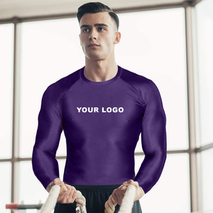 Custom Color Polyester Rash Guard for <b>Men</b> Long Sleeves MMA & Jiu Jitsu Compression Gear Quick Dry with Custom Logo for <b>Swimming</b> - Product Image 3