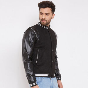 Couleur unie hommes Chenille broderie Varsity vestes nouveau à la mode Streetwear Style hommes Chenille broderie Varsity vestes - Product Image 5