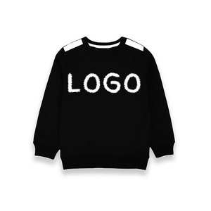 Sudaderas de cuello redondo para niños 100% algodón Color sólido Casual para primavera y otoño-Sudaderas con capucha para bebés niños y niñas - Product Image 5