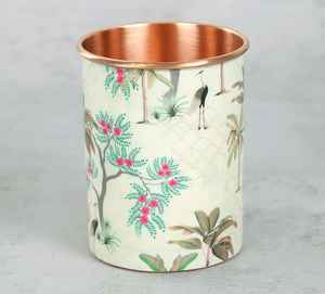 Natural Hammer Pure Copper Eco-Friendly <b>Large</b> Capacity <b>Mug</b> with Hammered Finish for Lemon Water & Health Drinks Wholesale Price - Product Image 2