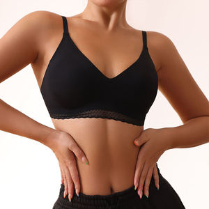 เสื้อชั้นในไนลอนไร้รอยต่อของผู้หญิงเสื้อชั้นในไร้ K_T ไร้สายบราสำหรับออกกำลังกายวิ่ง - Product Image 3