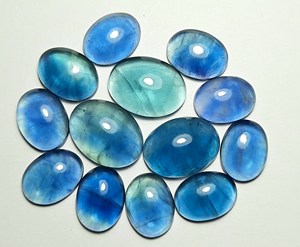100% ธรรมชาติคุณภาพสูง Fluorite รูปไข่ Cabochon อัญมณี Fluorite รูปไข่ขนาด 3*5 ถึง 18*25 มม.รูปไข่สําหรับเครื่องประดับแฟนซีทําอัญมณี - Product Image 1