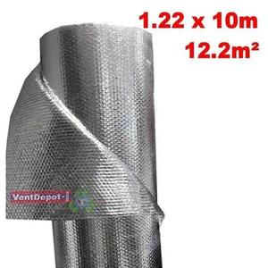 Réflecteur d'isolation thermique, MXBLH-003, 1,22x10m, 5mm, -51 à 82°C, Métallisé 0,1mm, Microcellules 3mm, Métallisé 0,1mm, Bulles - Product Image 1