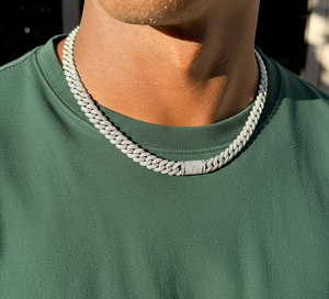 Cadena Cubana Vintage de Moissanita VVS de 3 Filas de 12 mm-20 mm, Pasa el Probador de Diamantes, Chapado en Oro Hip Hop, Collar Unisex 925 - Product Image 2