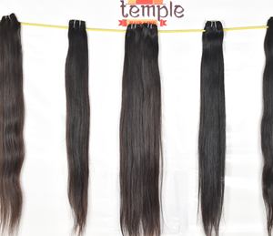 Ensemble traitement vietnamien aucun cuticule aligné vente en gros vague profonde couleur naturelle noir machine double trame femmes cheveux humains - Product Image 3