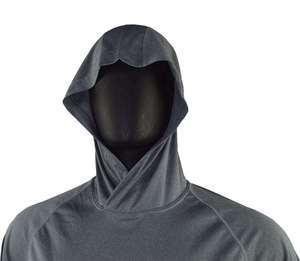 Camisa de Pesca con Capucha para Hombre, Manga Larga, Protección UV, Secado Rápido, Poliéster, Color Sólido, Estilo Pullover - Product Image 3