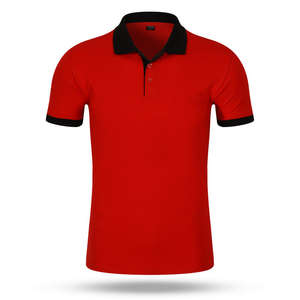 Polo de Golf de manga corta sólido elástico de alta calidad para hombre, calcomanías bordadas de punto antiarrugas informales con botones impresos - Product Image 3