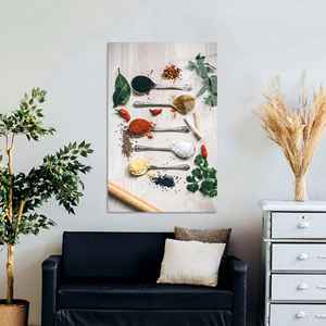 Toile imprimée : Décoration alimentaire moderne avec herbes et épices, ART SUR VERRE TÉRMÉTRAL - Product Image 1