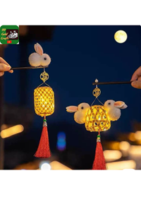 Kit de fabrication de lanterne en bambou portable DIY Lanterne vintage du festival de la mi-automne pour enfants Lumière suspendue faite à la main pour la décoration des fêtes - Product Image 5