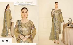 Traje de gasa de fiesta de alta calidad para mujer, ropa de estilo indio y pakistaní, vestido transpirable Salwar kameez para mujer de alta calidad - Product Image 4