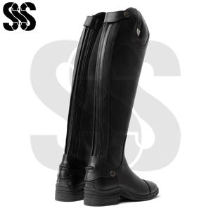Bottes d'équitation en cuir de haute qualité personnalisées Semelle intérieure rembourrée Semelle absorbant les chocs Conception ergonomique Équestre en plein air - Product Image 2