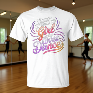 Maglietta Promozionale 'Just a Girl for Who Loves Dance' per Amanti della Danza - Product Image 3