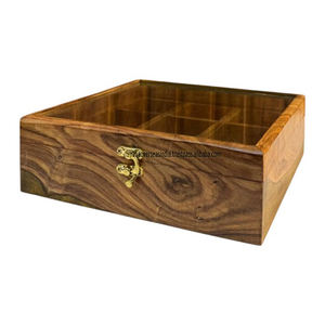 Caja Organizadora de Té de Madera de Lujo, Elegante Porta Bolsitas de Té con Múltiples Ranuras, Ecológico, con Logotipo Personalizado, Ideal para Encimeras y Comedores - Product Image 5
