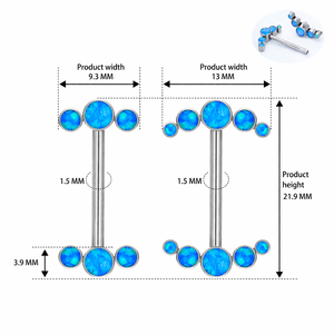 <span class=keywords><strong>Piercing</strong></span> Corporal Hipoalergénico de Titanio F136 al por Mayor, Estilo Punk, para Boda y Compromiso, Anillos para Pezón con <span class=keywords><strong>Flecha</strong></span> y Barra, con Piedra CZ Transparente, Calibre 14G - Product Image 2