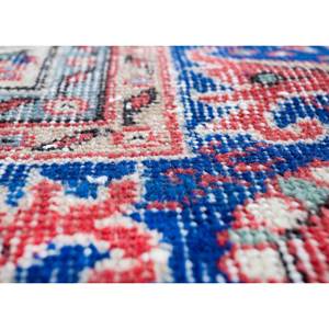 Tapis en laine noué à la main vintage, motif médaillon rouge et orange, grande surface 9x12 pour la décoration du salon, nom du produit Pae-2029 - Product Image 3