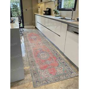 Turkish Design Printed Rug, Green Muted <b>Tones</b>, Custom Front Door Mat,Luxury Velvet Rug - Product Image 4