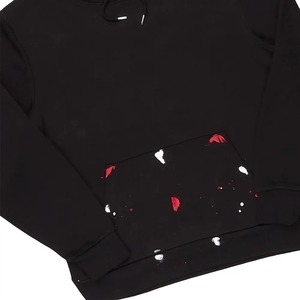 Survêtement évasé deux pièces à imprimé personnalisé unisexe brodé en détresse Patchwork à capuche pantalon de survêtement hiver entraînement respirant - Product Image 5