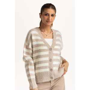 Cárdigan Estampado WM-SWT-WS24-005 Tejido con Encaje y Decoración de Botones - Product Image 1