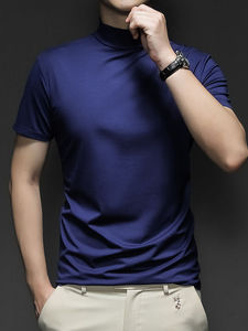 T-shirt de sport de couleur unie extra large pour hommes 100% coton tissu tricoté de haute qualité couleur unie de l'original - Product Image 3