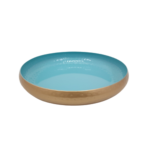 Bol de service rond en fer de qualité standard placage en laiton brut ensemble de 2 bols de vaisselle de grande taille cuisine et table personnalisés - Product Image 3