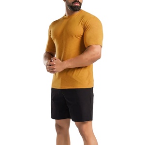 Ropa Deportiva de Algodón 100% Ecológica, de Manga Corta, Ajustada, Transpirable, de Color Sólido, con Diseño Personalizado, a Bajo Precio - Product Image 3